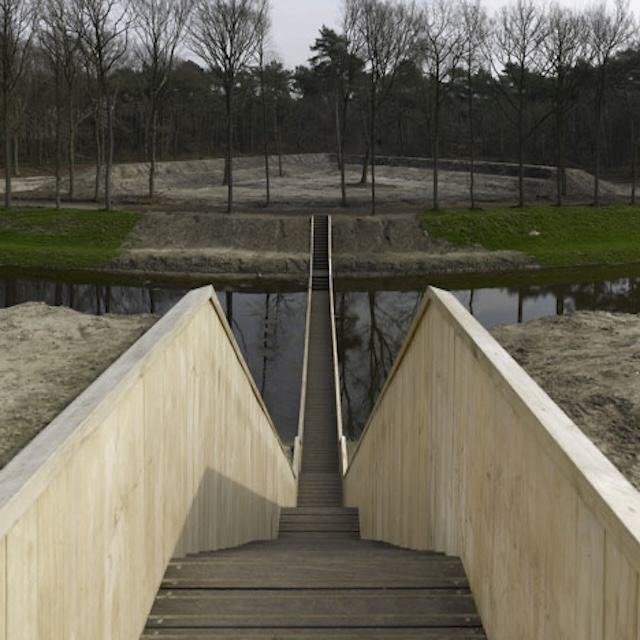 The Moses Bridge: an architectural marvel that allows visitors to walk through history and water.