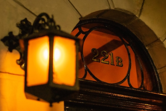 Step through the door and enter the meticulously recreated study of Sherlock Holmes.