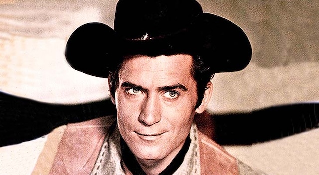 A dashing Clint Walker dons his cowboy hat and intense gaze, epitomizing the Western hero.