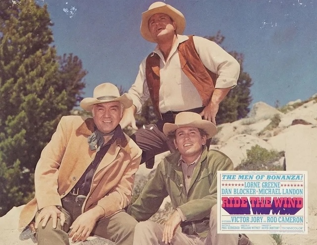 This promotional still from the two-part episode Ride the Wind highlights the Cartwright men ready for action — a perfect example of the exciting Western adventures Bonanza brought to audiences