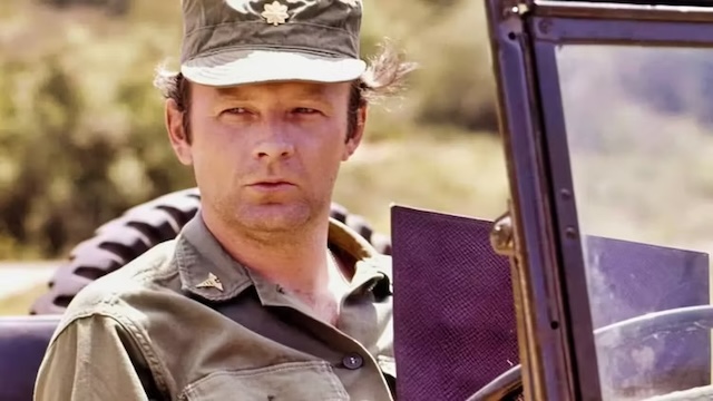 Larry Linville as Major Frank Burns in M*A*S*H, showing the serious yet often comedic side of his role in the military hospital