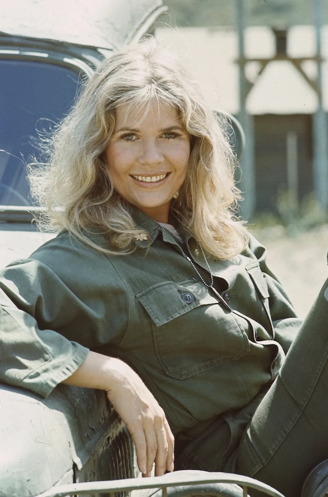 Loretta Swit as Major Margaret 'Hot Lips' Houlihan: A beautiful and relaxed portrait of Loretta Swit, capturing her in character as Major Margaret 'Hot Lips' Houlihan, the head nurse at the 4077th