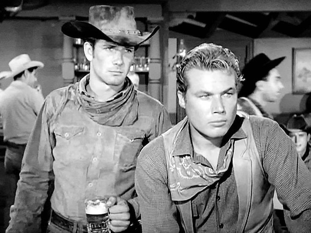 A classic Western moment from “Laramie” featuring Slim and Jess.