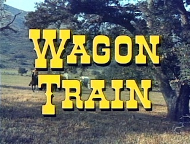 The iconic "Wagon Train" title card, which was a familiar sight to viewers during the show’s successful run.