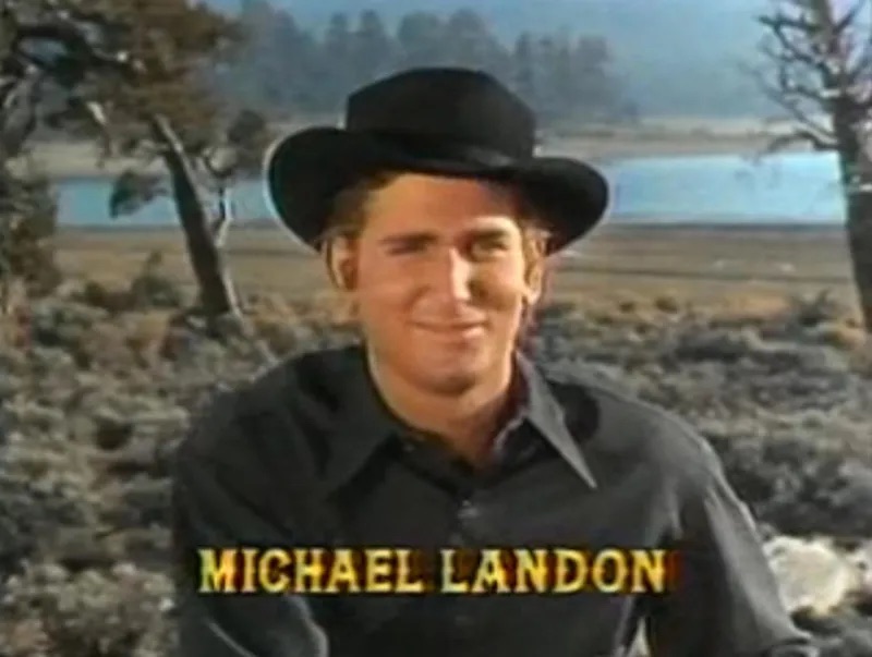 Michael Landon as "Little Joe" Cartwright, from the opening credits of the iconic Western television series Bonanza