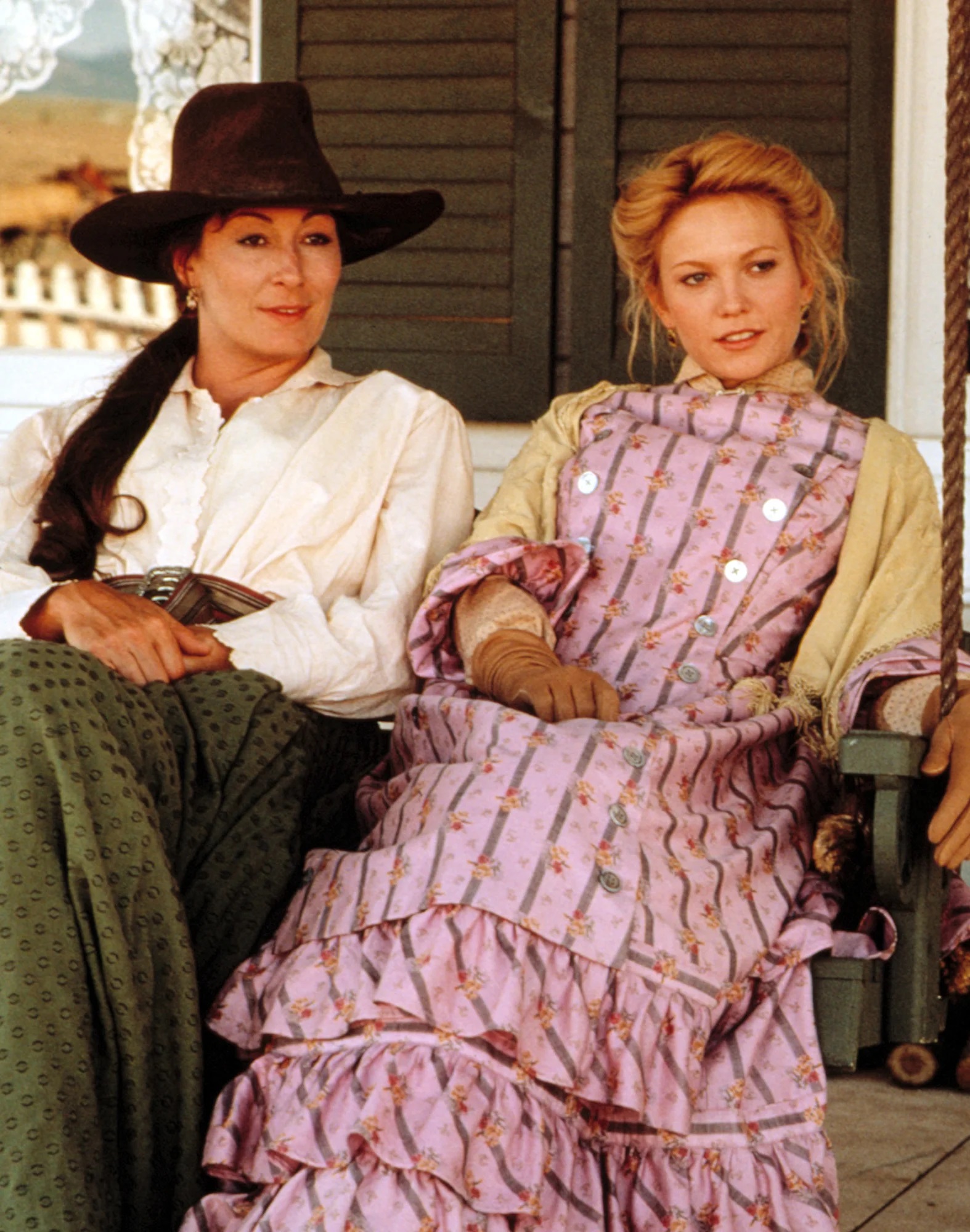 Diane Lane in a pivotal scene, bringing emotional depth to her character in "Lonesome Dove," a performance that remains unforgettable