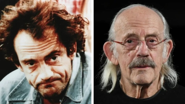 A side-by-side comparison of Christopher Lloyd as the eccentric Reverend Jim in Taxi and in his later years, reflecting on his memorable role