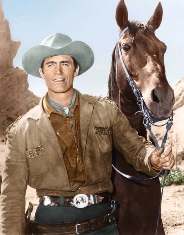 Clint Walker stands tall in the saddle, embodying the Western hero in every sense.