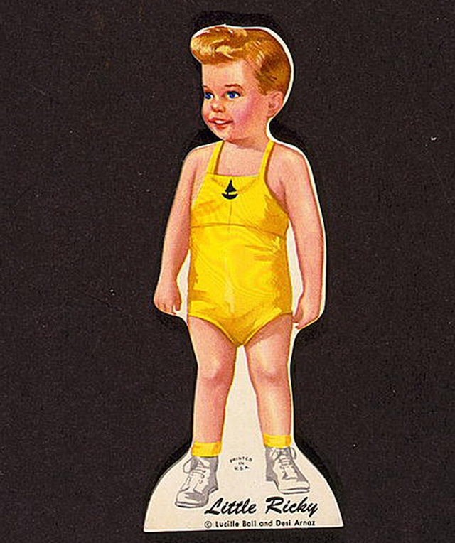 A collectible paper doll of Little Ricky, capturing the charm of the youngest member of the Ricardo family.