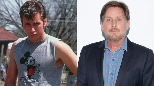 Emilio Estevez as Keith "Two-Bit" Matthews in "The Outsiders" compared to his recent photo. Estevez's career has spanned acting, directing, and producing