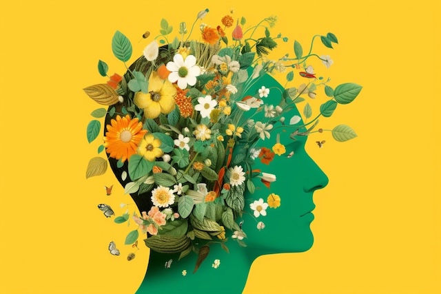 A Blooming Mind: Our perceptions and thoughts are as unique and vibrant as the elements in nature, each representing different aspects of our personality