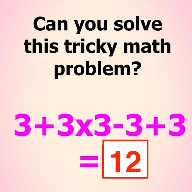 The correct answer is 12! Did you get it right, or did you make a common mistake?