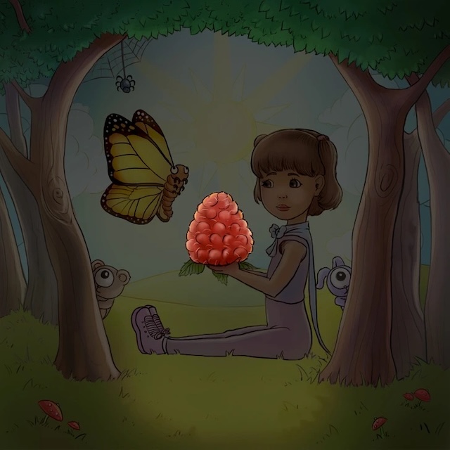 Spotting the raspberry first? It symbolizes the heart and suggests that the answer to your emotional needs lies within, possibly indicating an unconscious fear of resisting love