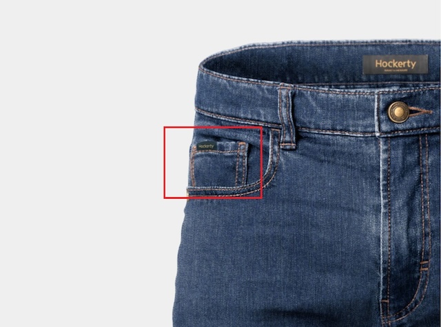 A close-up of a modern pair of jeans featuring the iconic small pocket, originally designed for pocket watches but still included in denim designs today as a nod to tradition.