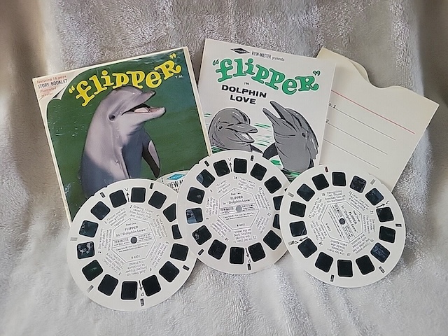 Vintage view master reels featuring beloved classics like Flipper — a cherished memory for many children