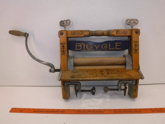 The bicycle of laundry days gone by, where innovation met necessity