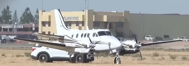 The Beechcraft King Air 90 aircraft that Yvonne Kinane-Wells miraculously landed with no prior flight experience, following her husband’s incapacitation due to a heart attack