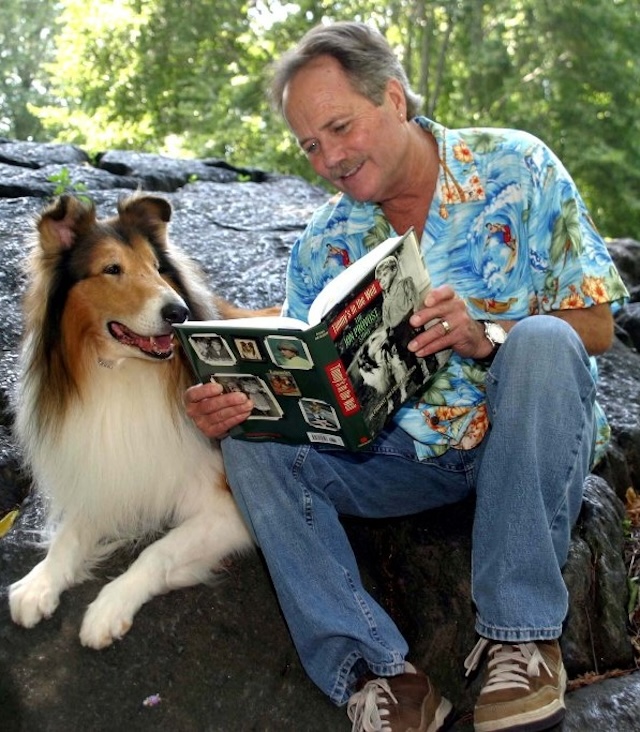 A heartwarming reunion decades later: Jon Provost, now an adult, revisits his memories with Lassie by reading about their adventures together. Even after so many years, their bond remains special