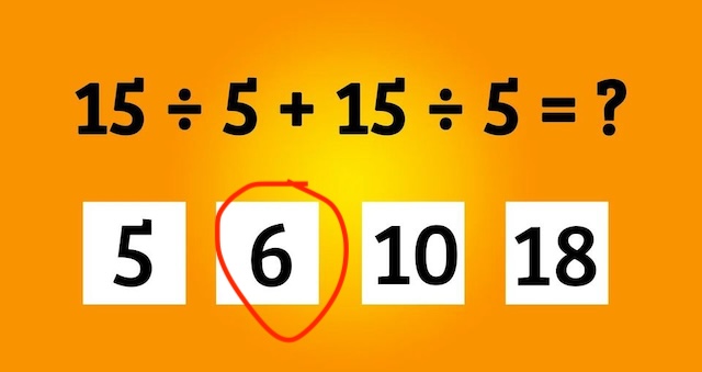 The correct answer is 6! Did you get it right? Share with us how quickly you figured it out!