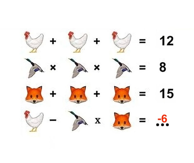 Did you get -6? Check out how the math puzzle works, and see if you solved it correctly!