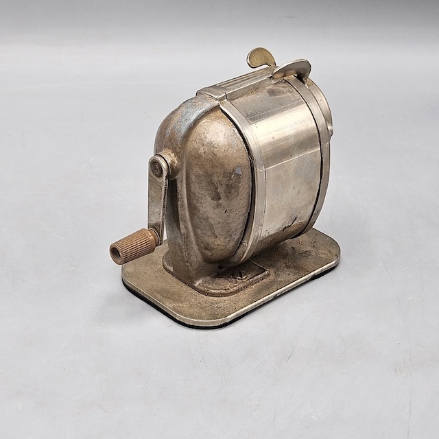 An old-school essential - the vintage Boston Self Feeder pencil sharpener, a classic from many childhood memories.