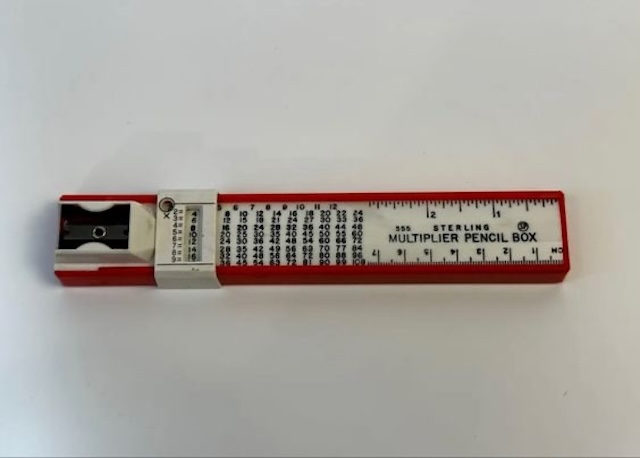 Multiplication made easier with this retro pencil box that doubled as a learning tool for kids back in the day