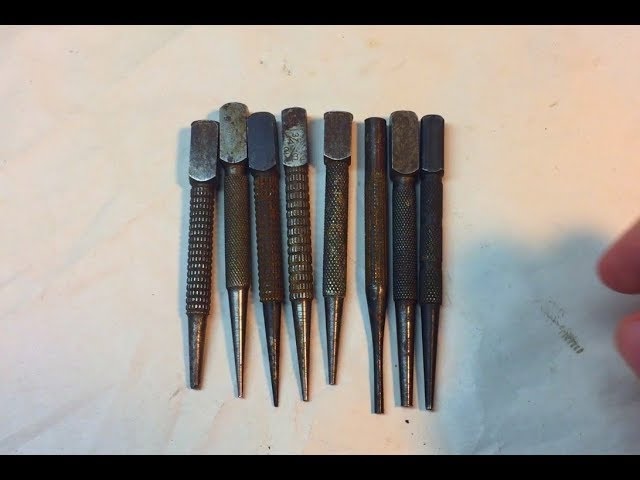 Carefully crafted and built to last, these vintage nail punches have stood the test of time, showing their resilience and strength