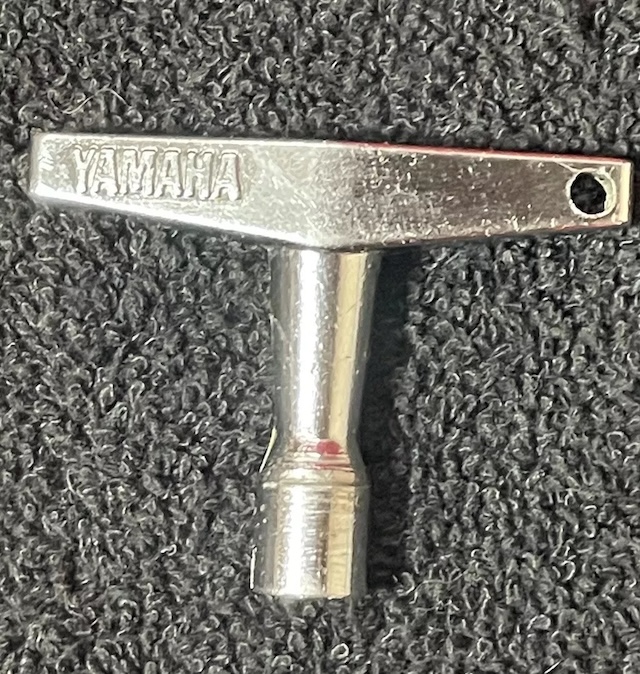 Yamaha’s vintage drum key, sturdy and reliable for precise drum tuning