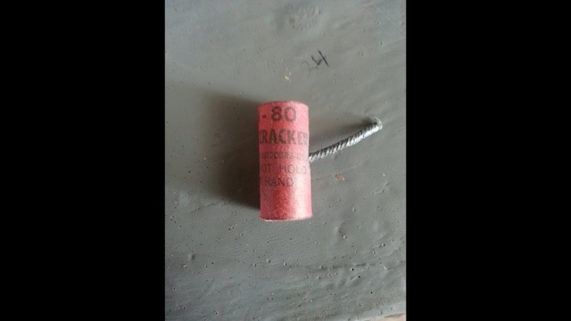 M-80 firecracker in its classic form. A small package with a big punch, it was a favorite in its time