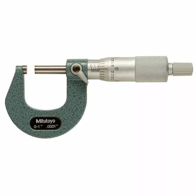 This modern micrometer by Mitutoyo exemplifies the evolution of a tool that has been vital for over a century in maintaining mechanical accuracy