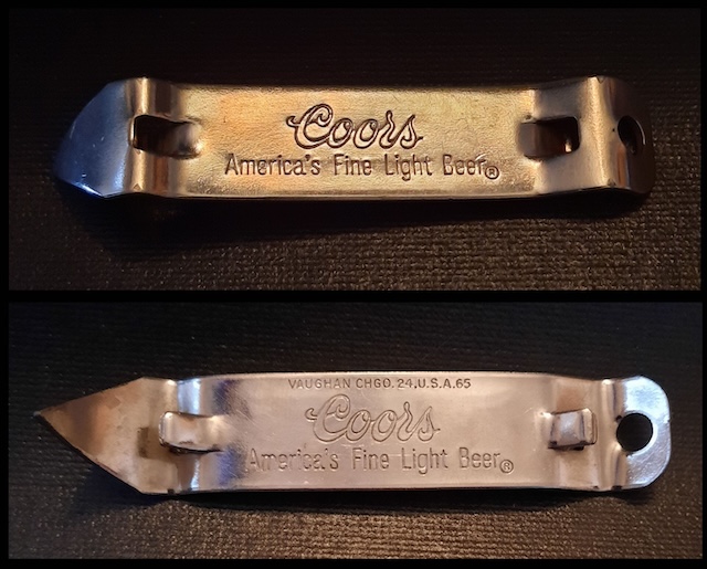 Do you remember using this? This classic vintage Coors bottle opener once opened bottles for many, sparking nostalgia for simpler times