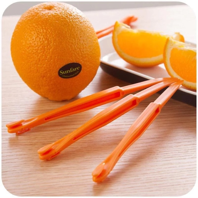 These orange peelers make it so simple to enjoy fresh citrus. Just slice, peel, and eat!