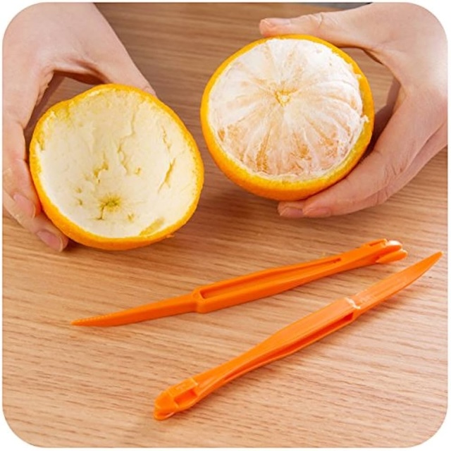 A satisfying peel with the help of a handy citrus peeler. Ready to enjoy some juicy fruit?