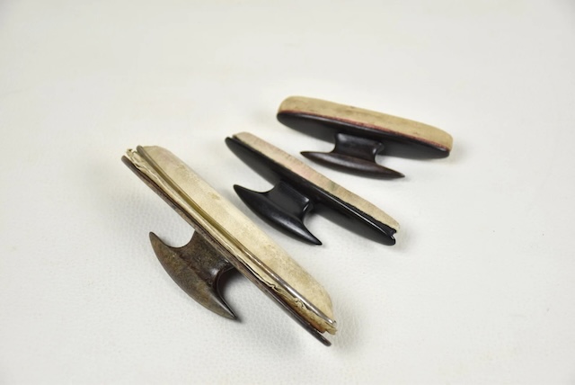 Simple yet stylish, these vintage leather nail buffers were a staple for a clean, polished look. Their sleek designs fit seamlessly into any grooming kit