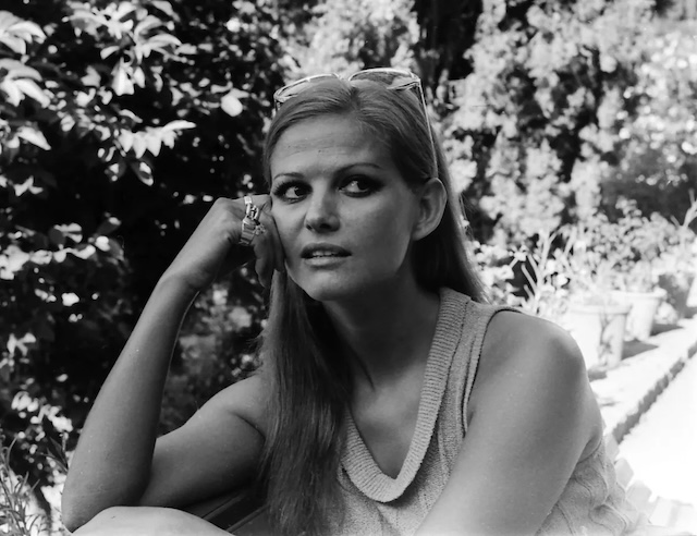 Claudia Cardinale during a visit to the Alhambra on January 1, 1968, Granada, Spain