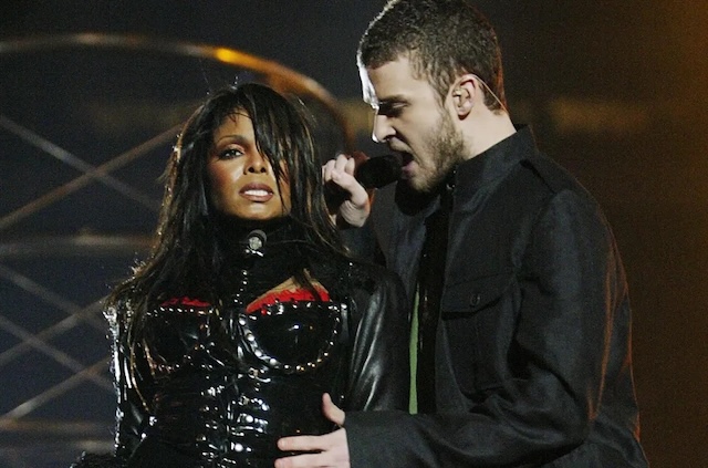 Janet Jackson and Justin Timberlake's infamous "wardrobe malfunction" during the 2004 Super Bowl halftime show