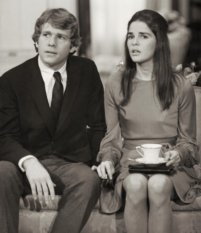 Ali MacGraw and Ryan O’Neal in a still from their iconic role in Love Story – a moment that captured the hearts of millions