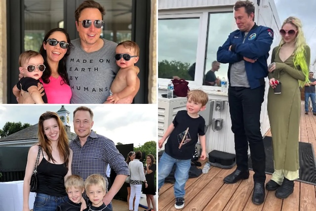 Elon Musk with his children, capturing rare family moments on a relaxing day at home