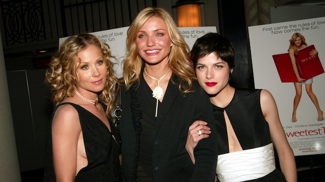 A glamorous throwback to the 2002 premiere of The Sweetest Thing, where the cast of Cameron Diaz, Christina Applegate, and Selma Blair exuded fun and style, both on-screen and off.