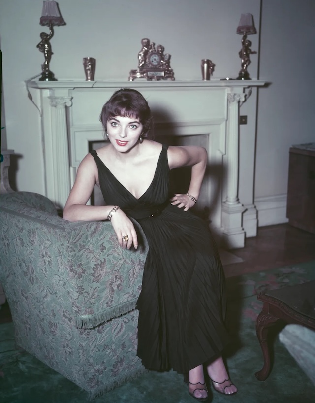 The celebrity pictured at home on December 1, 1955 in London