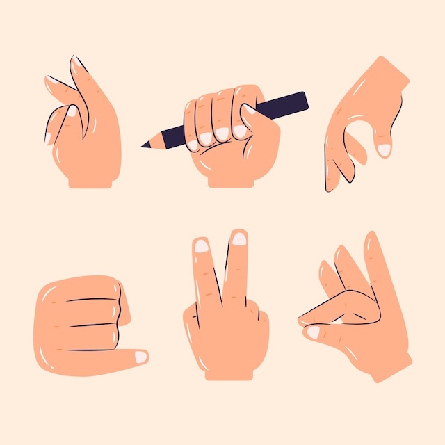 Different hand gestures - but which one reveals the left-handed trait? Test your observation!