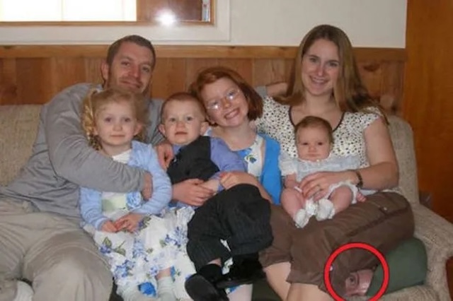 Did you find it? The unsettling hidden face circled here reveals the mystery