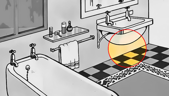 The missing drainage pipe under the sink—did you catch this clever detail? Test your attention to detail with more puzzles!