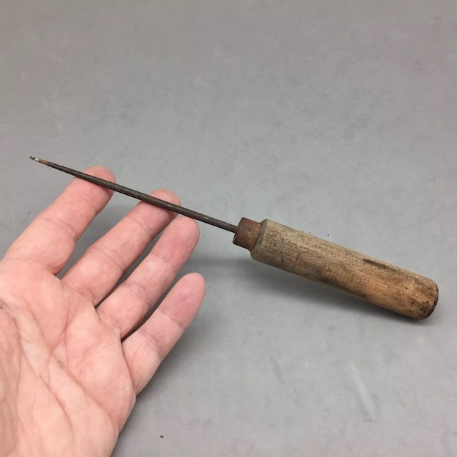 This old vintage awl helped craftsmen make their mark, one puncture at a time