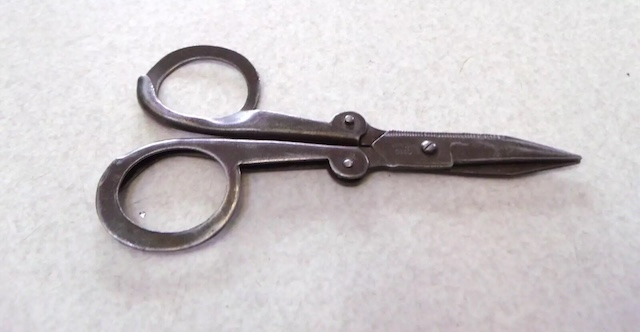 With a sturdy frame and practical design, these vintage folding scissors were built to last, a small tool with a big impact in any sewing or first-aid kit