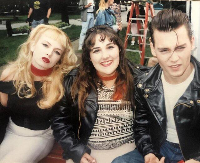 A memorable trio: Johnny Depp, Traci Lords, and Ricki Lake lighting up the screen in Cry-Baby (1990).