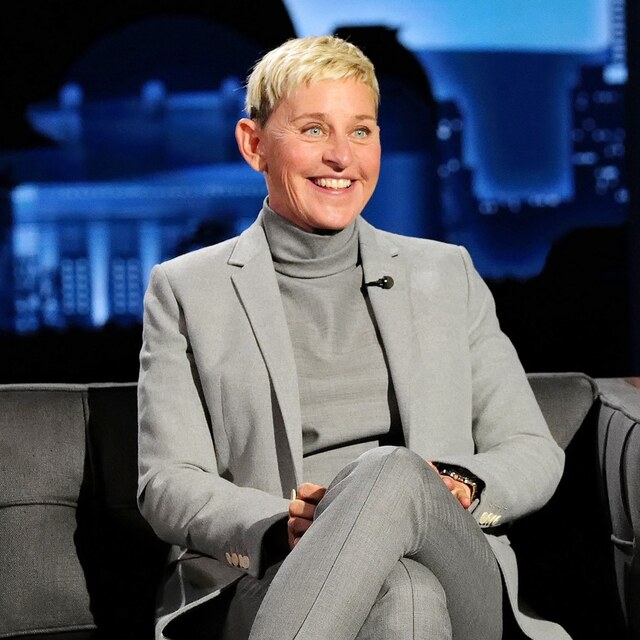 Ellen DeGeneres delivers one of her signature monologues on her daytime talk show, captivating audiences with her wit and charm.