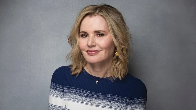 Geena Davis in a modern portrait, representing her grace and maturity in recent times.