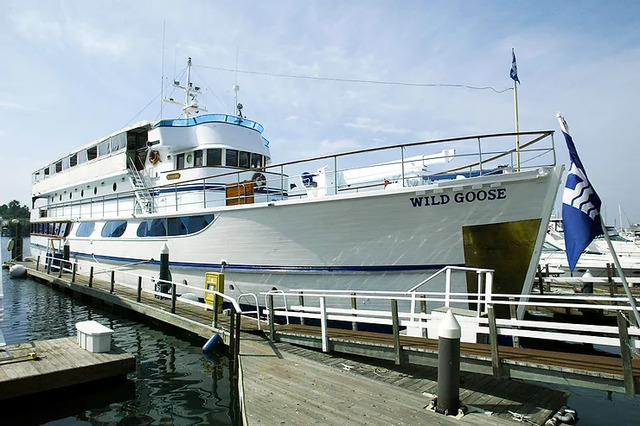 John Wayne's beloved yacht, the "Wild Goose," a symbol of his adventurous spirit off-screen.