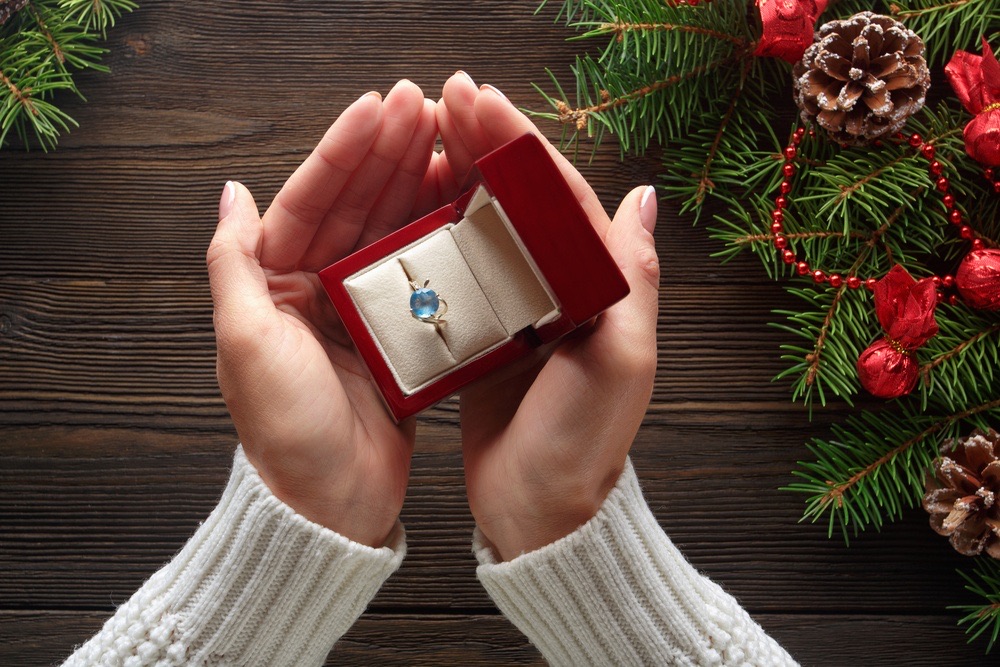 The diamond ring from her grandmother came as a Christmas surprise